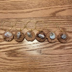 Shell Wine Glass Tags
